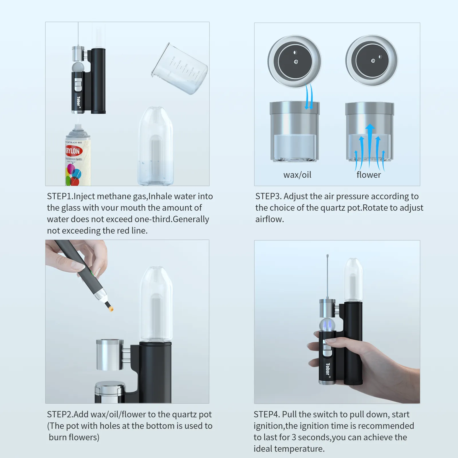 how to use Bazoka Mini Butane Portable Dab Rig