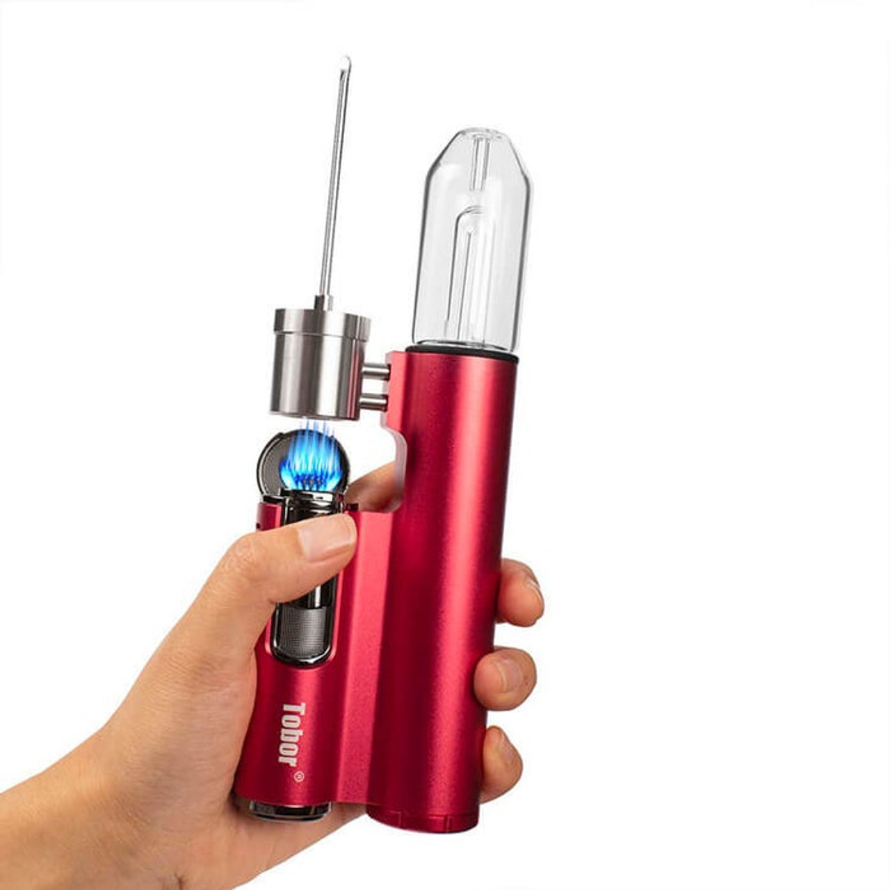 Bazoka Mini Butane Portable Dab Rig red