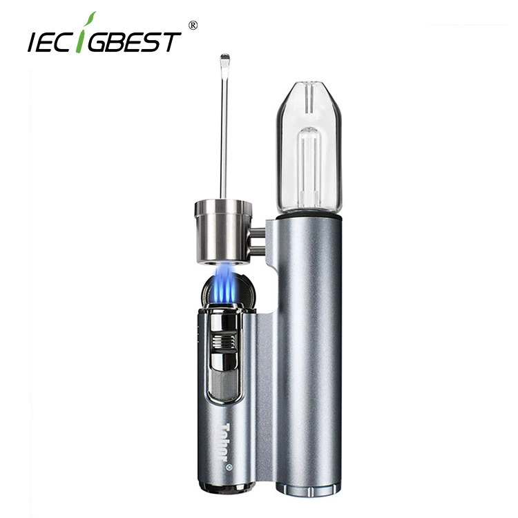 Bazoka Mini Butane Portable Dab Rig silver