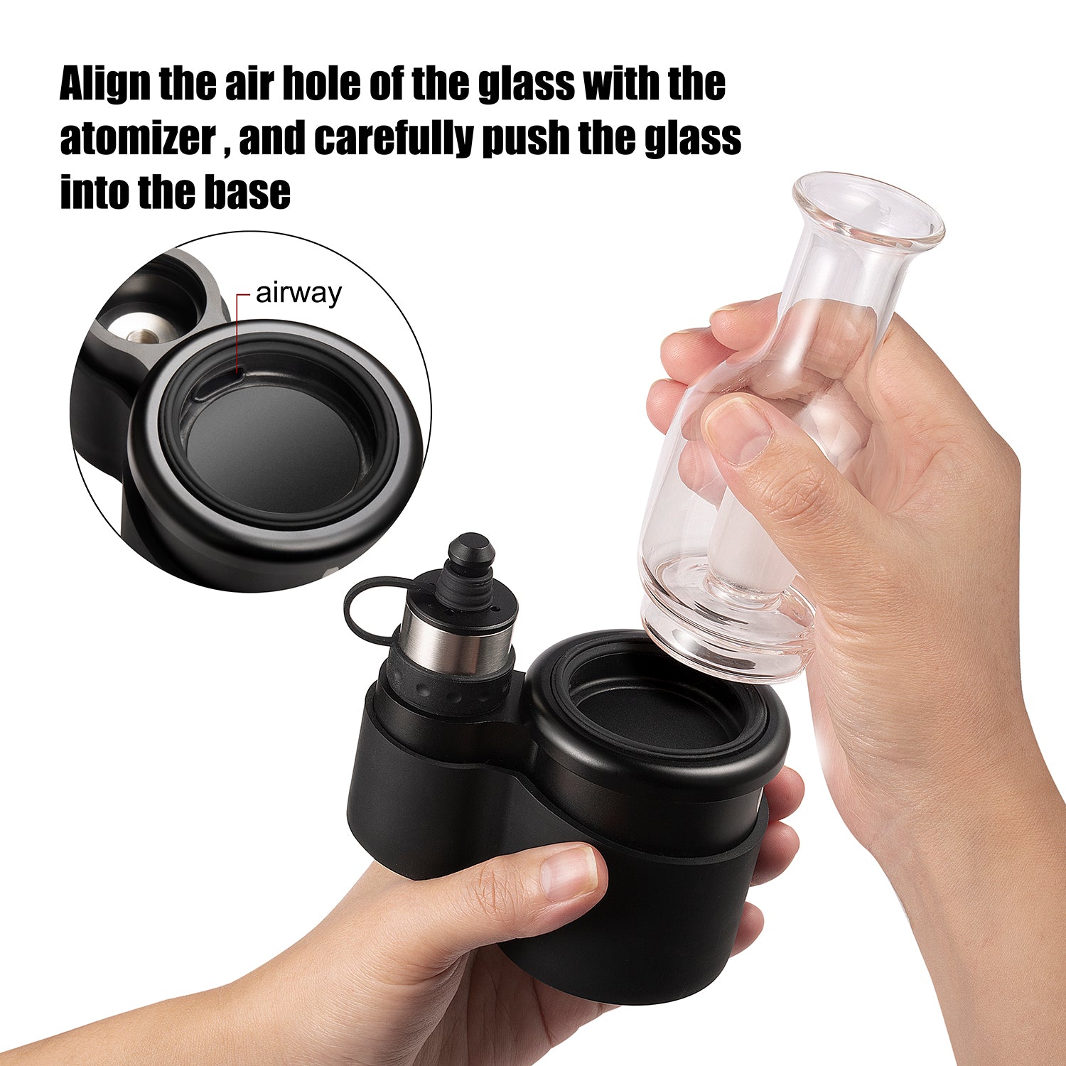 crossing core 2.1 portable erig glass bubbler and atomizer