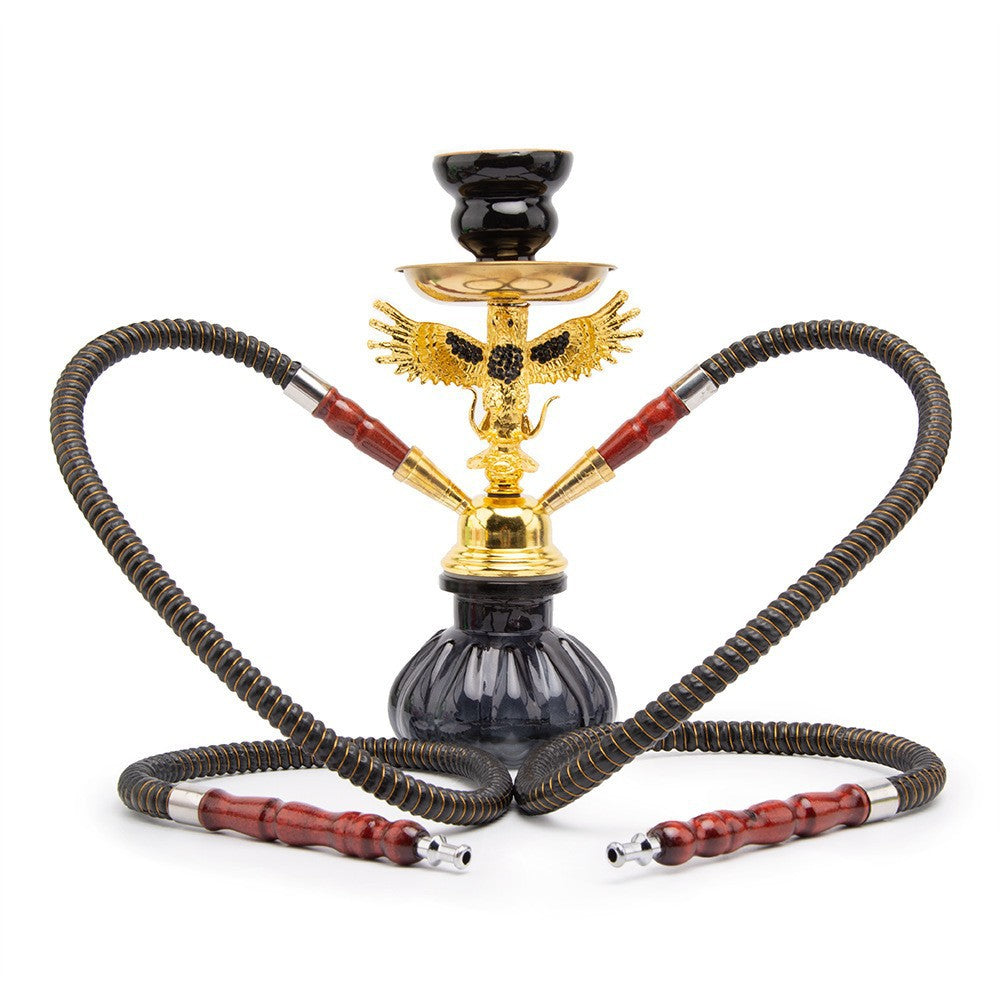 Arab Eagle Shape Hookah Set Double Hose Water Pipe Shisha
