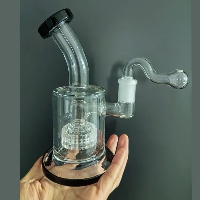 glass dab rig black with banger