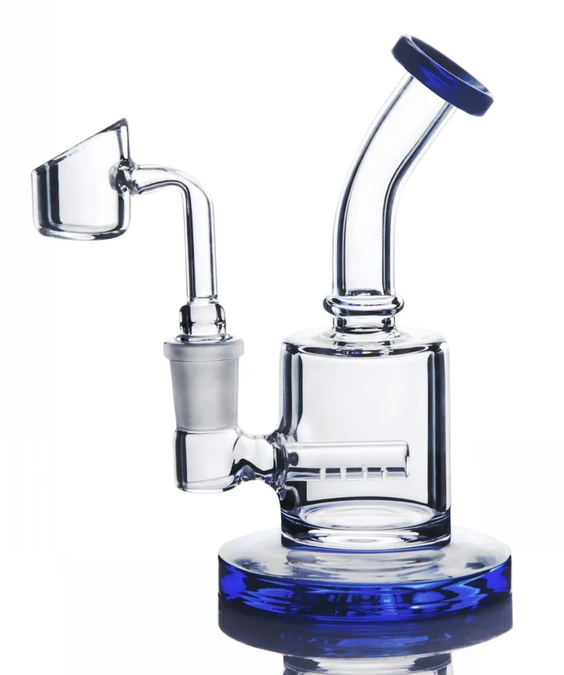 glass dab rig blue with banger