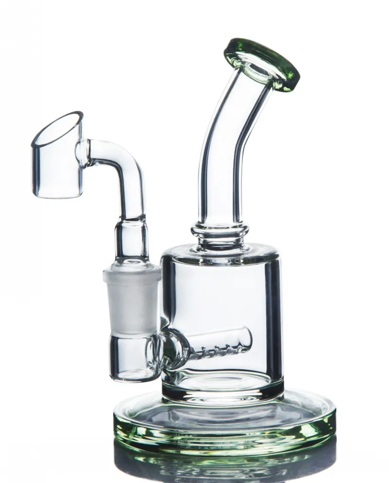 glass dab rig green with banger