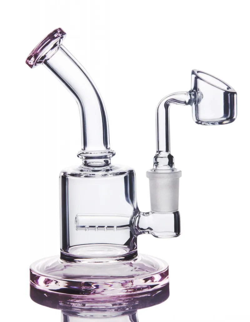glass dab rig pink with banger