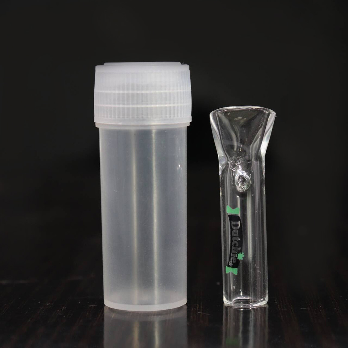 Glass Joint Filter Tip Flat Mouthpiece with plastic container