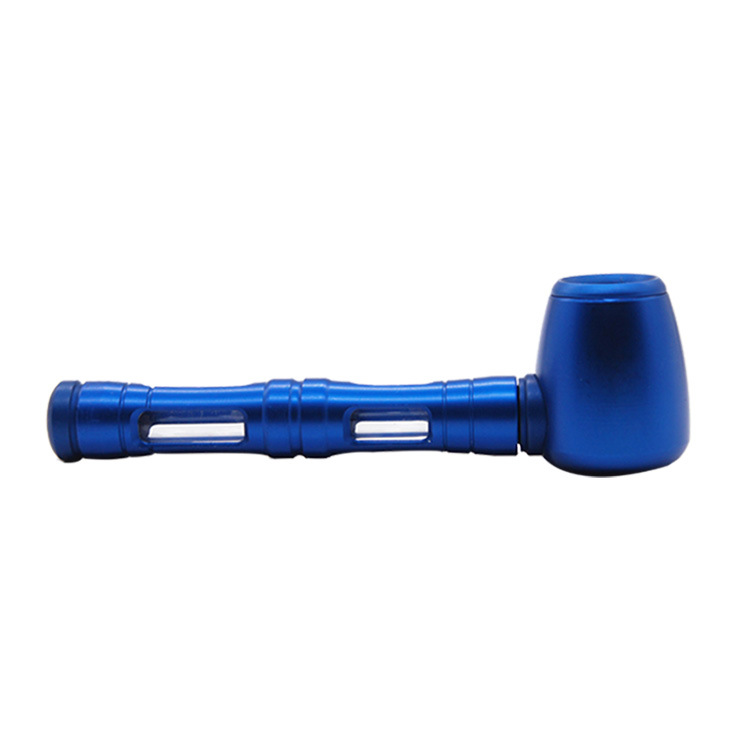 glass metal pipe blue