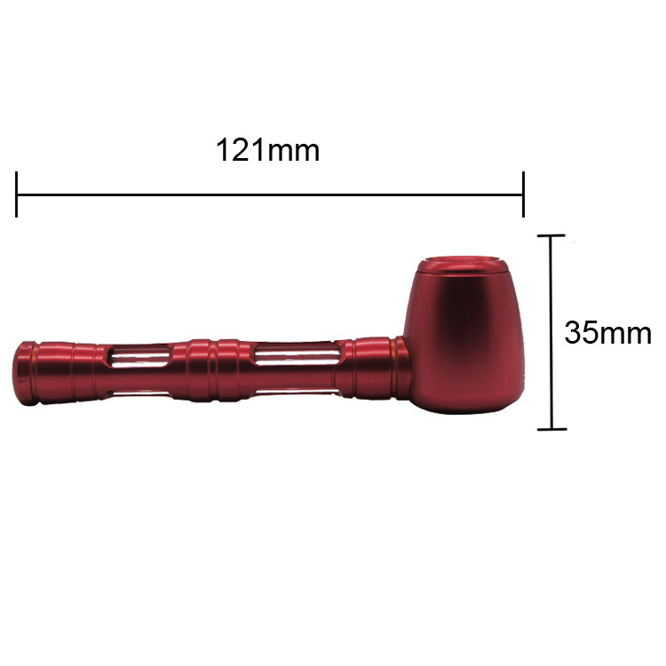 glass metal pipe red with size