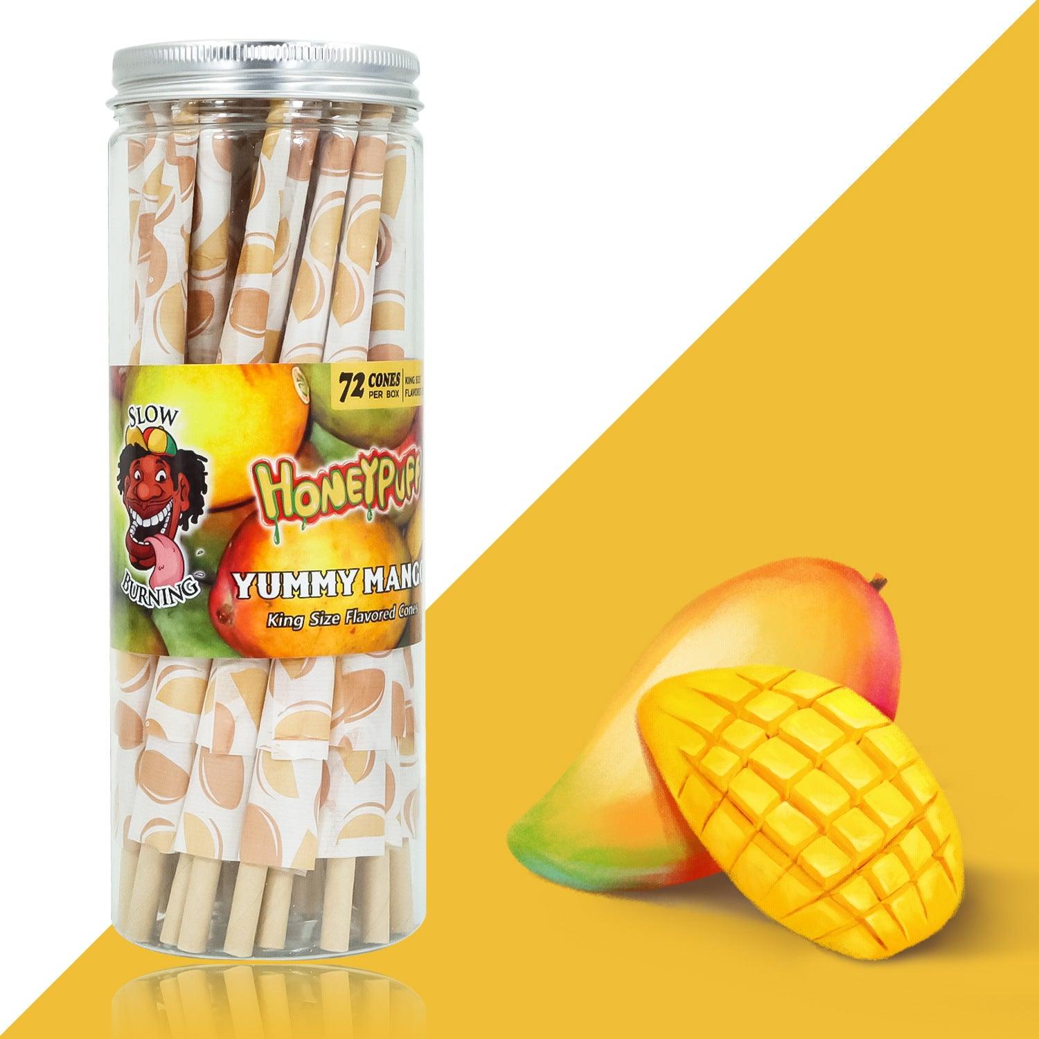 Honeypuff 110MM Classic Pre Rolled Cones Rolling Paper Fruit Flavor 72 Cones - Puffingmaster