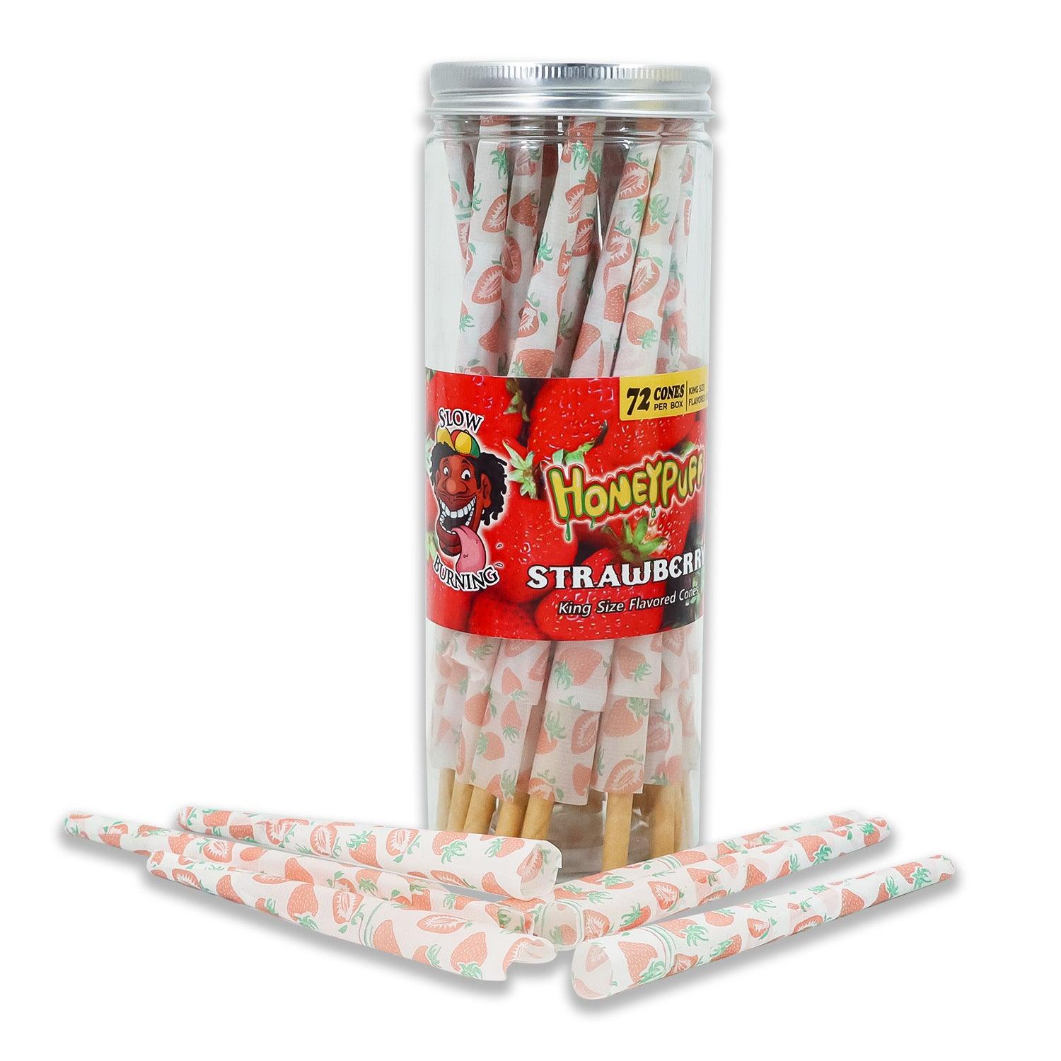 Honeypuff 110MM Classic Pre Rolled Cones Rolling Paper Fruit Flavor 72 Cones - Puffingmaster