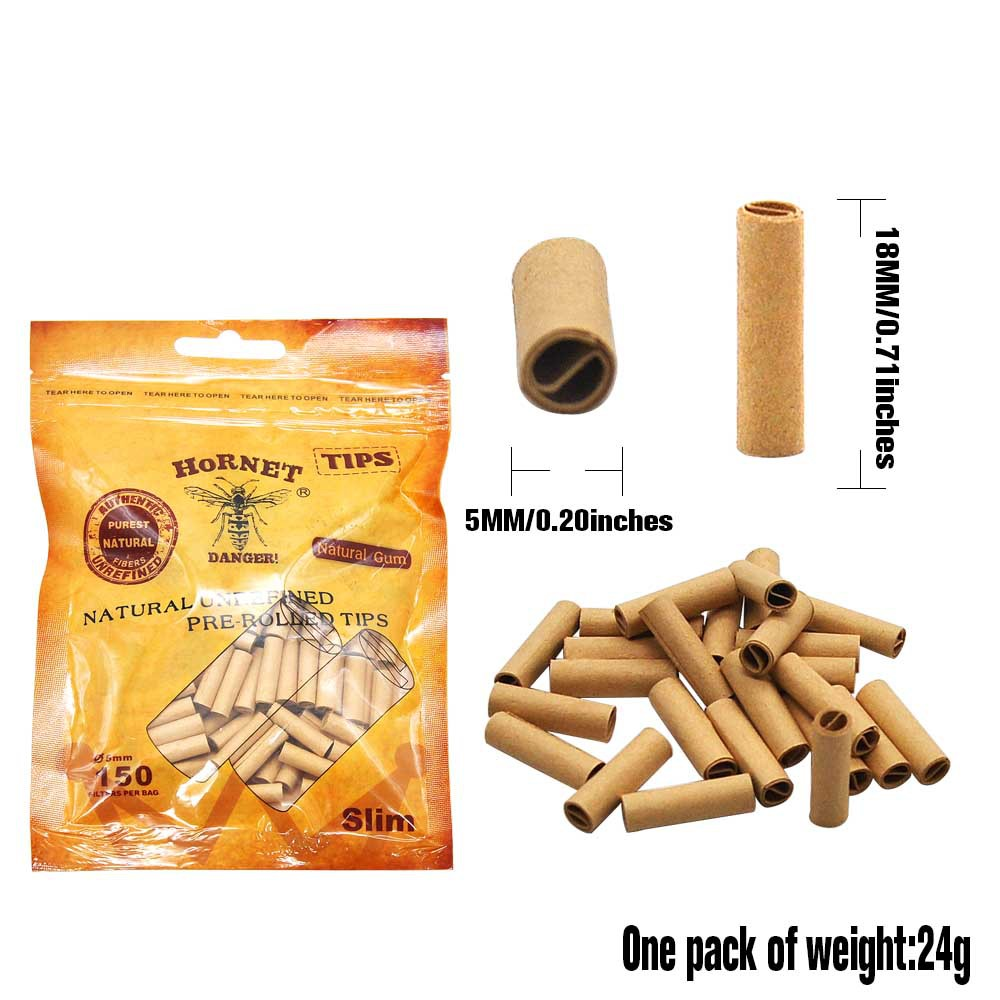 Hornet 5mm Natural Pre-rolled Paper Brown
