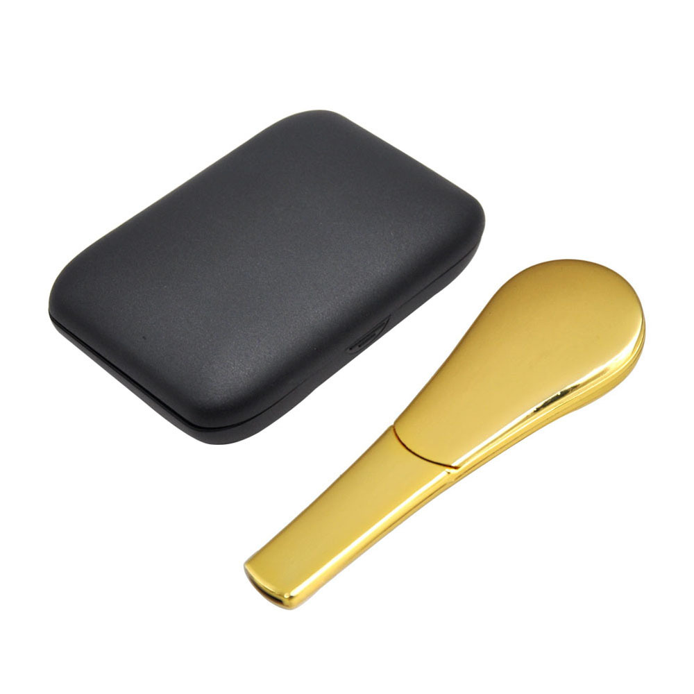 Zinc Alloy Tobacco Pipe Detachable golden