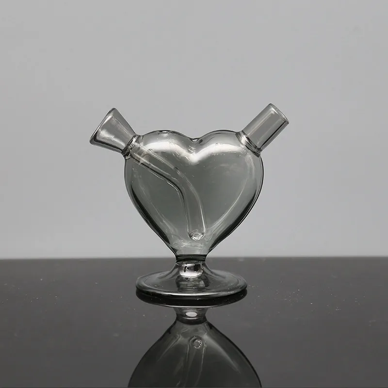 Heart Shaped Mini Joint Bubbler gray