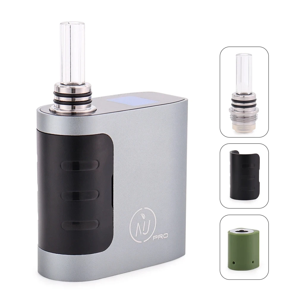NIU Pro Temperature Control Dry Herb Wax Oil Cartridge 3-in-1 Vaporizer Kit gun color with 1400mah Battery