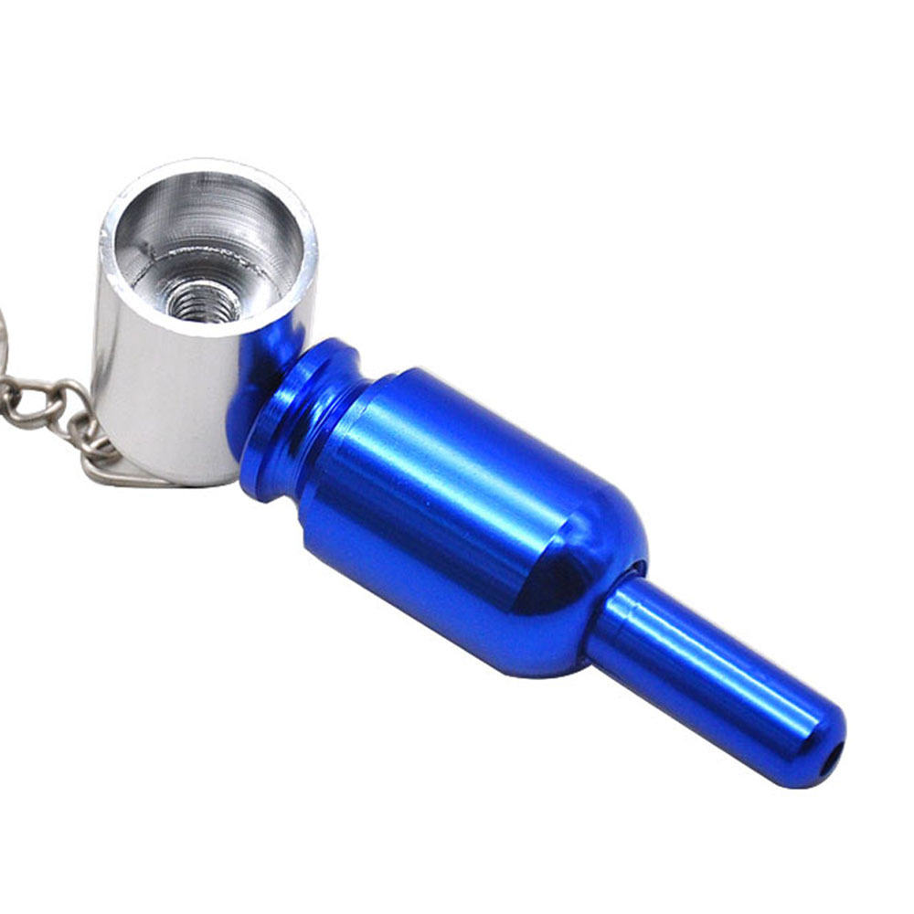 pill shape metal pipe blue