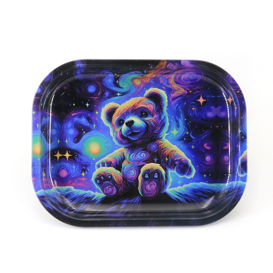 Metal Tinplate Rolling Smoking Tray Tobacco Storage Plate Grinder Tool