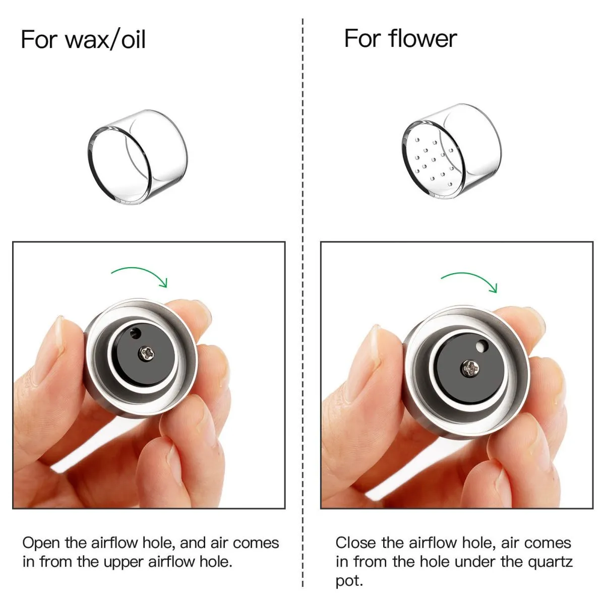 wax and flower cups for Bazoka pro Portable Mechanical Dab Rig