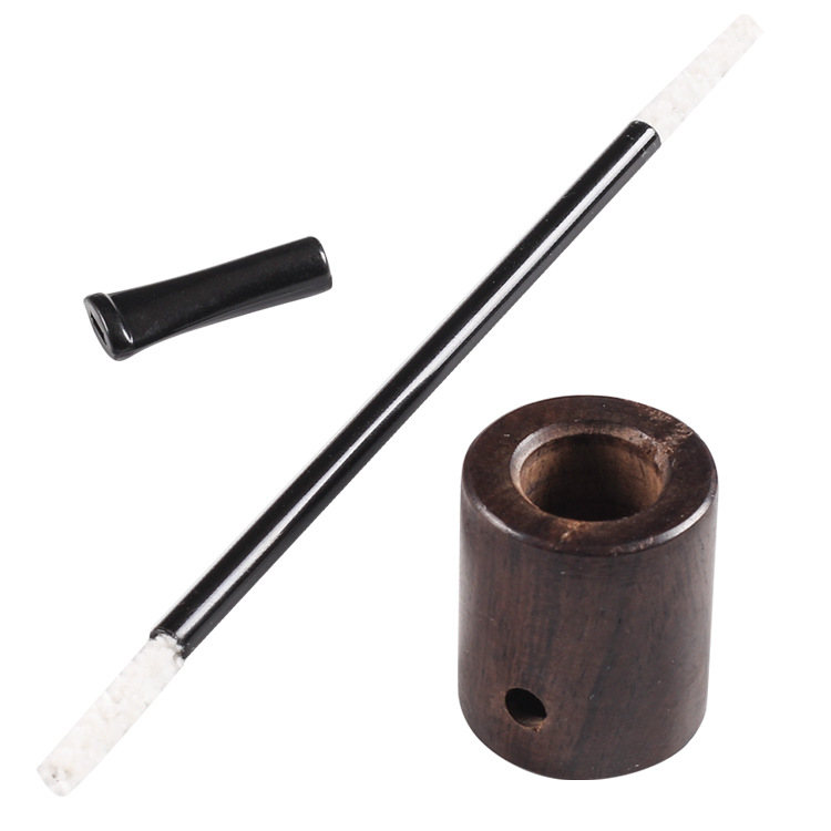 black wooden pipe