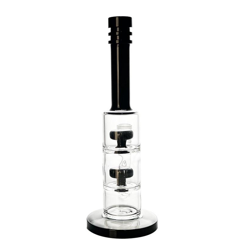 Clear Glass Handicraft Bong | Black White Water Pipe Smoking Puffing Lightweight Durable - Puffingmaster