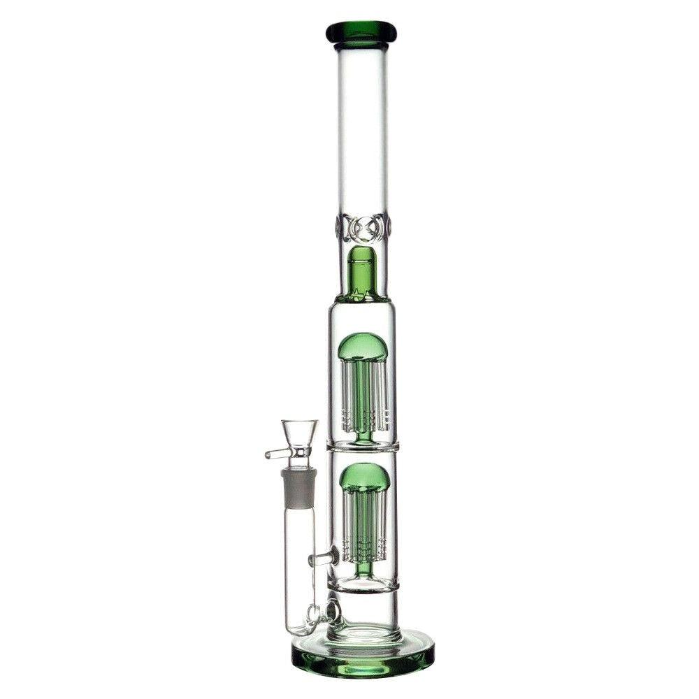 glass bong with green branch