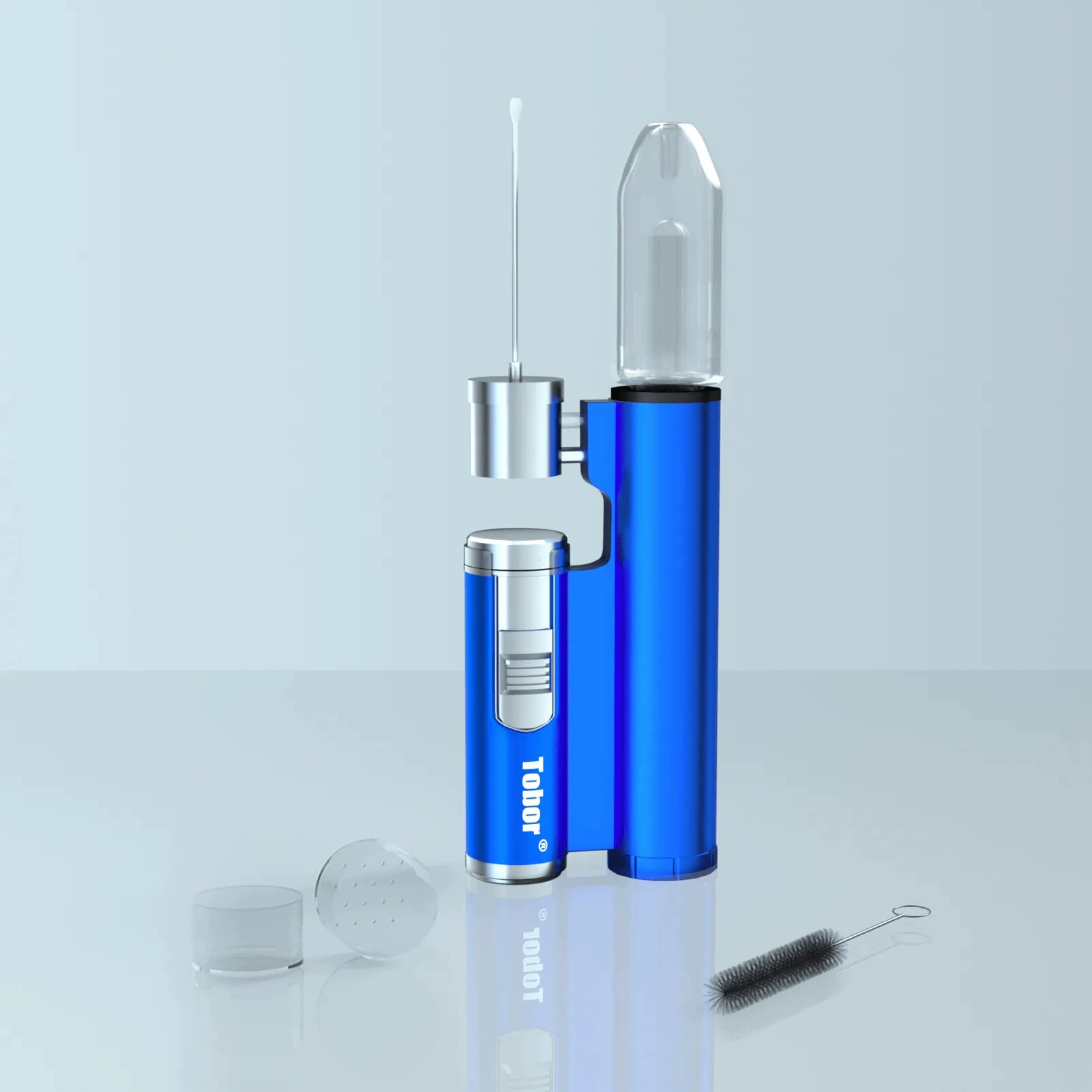 Bazoka Mini Butane Portable Dab Rig blue