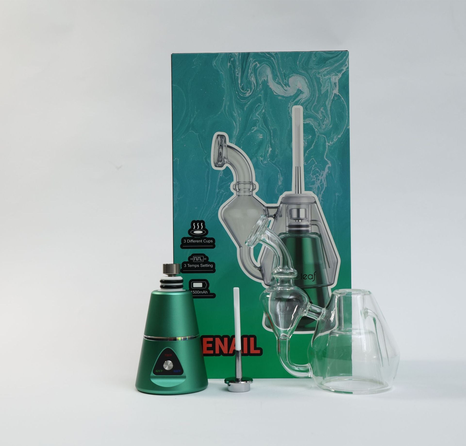 beleaf tower t-enail wax vaporizer erig with 1500mah battery green