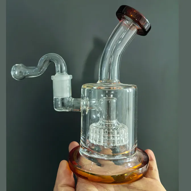 glass dab rig amber with banger