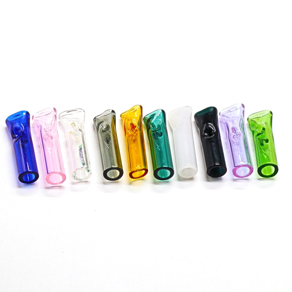 Glass Joint Filter Tips Flat Mouthpiece with multiple colors