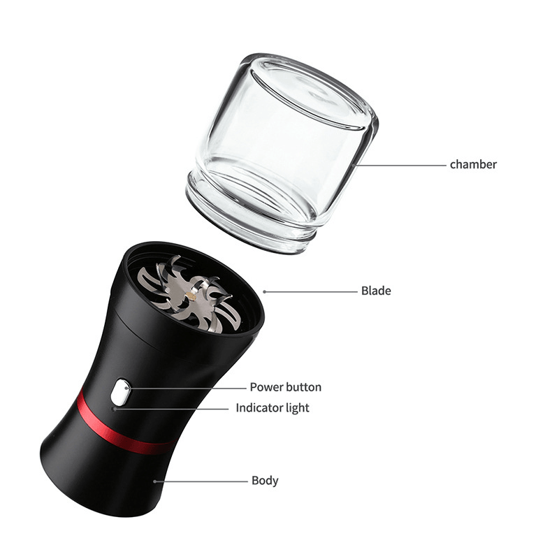 LTQ Electric Herb Grinder | Crusher Charging Metal Cigarette Grinder Herbal Medicine - Puffingmaster