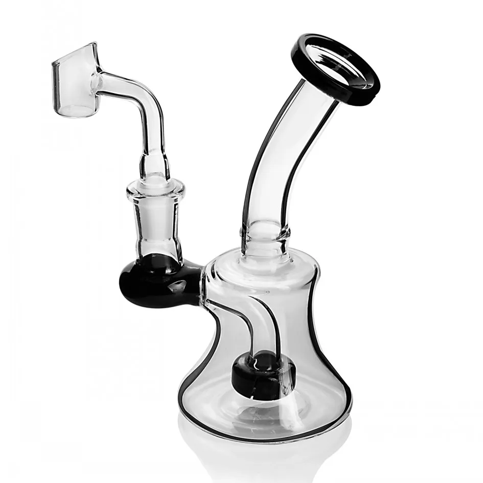 mini glass dab rig black with 14mm bowl