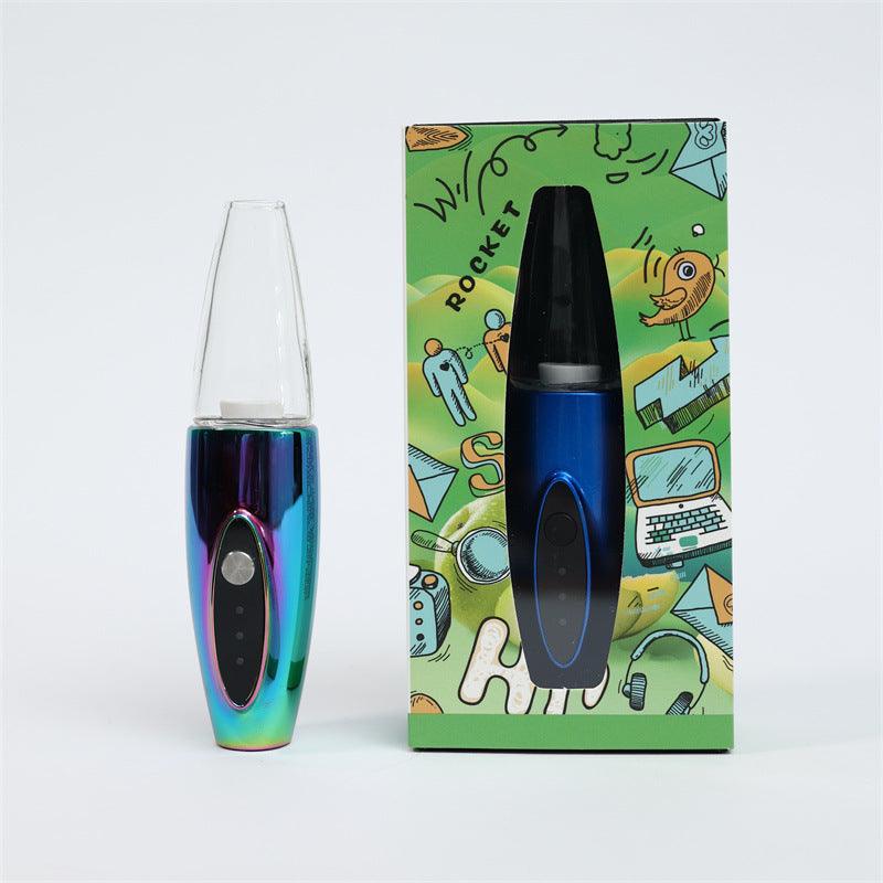 Rocket portable electric dab rig wax vaporizer blue rainbow