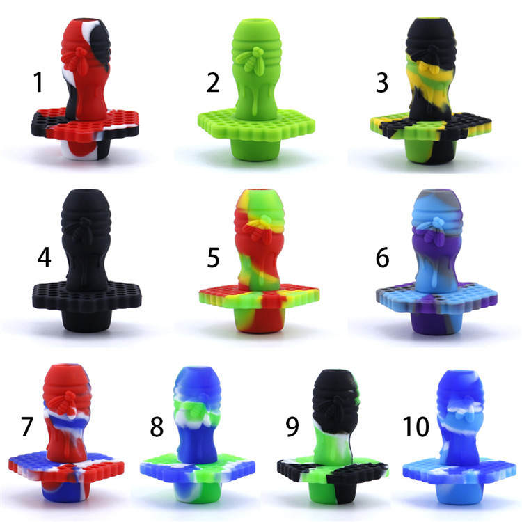 Bouchon de carburateur en silicone pour Banger Accessoires pour fumer Dab Nectar Tuyaux d'eau Bongs