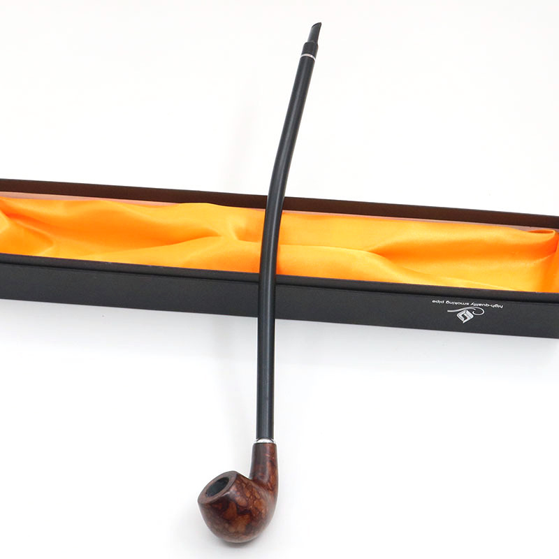 Pipa Churchwarden Gandalf hecha a mano | Pipa de madera de peral para tabaco de tallo largo