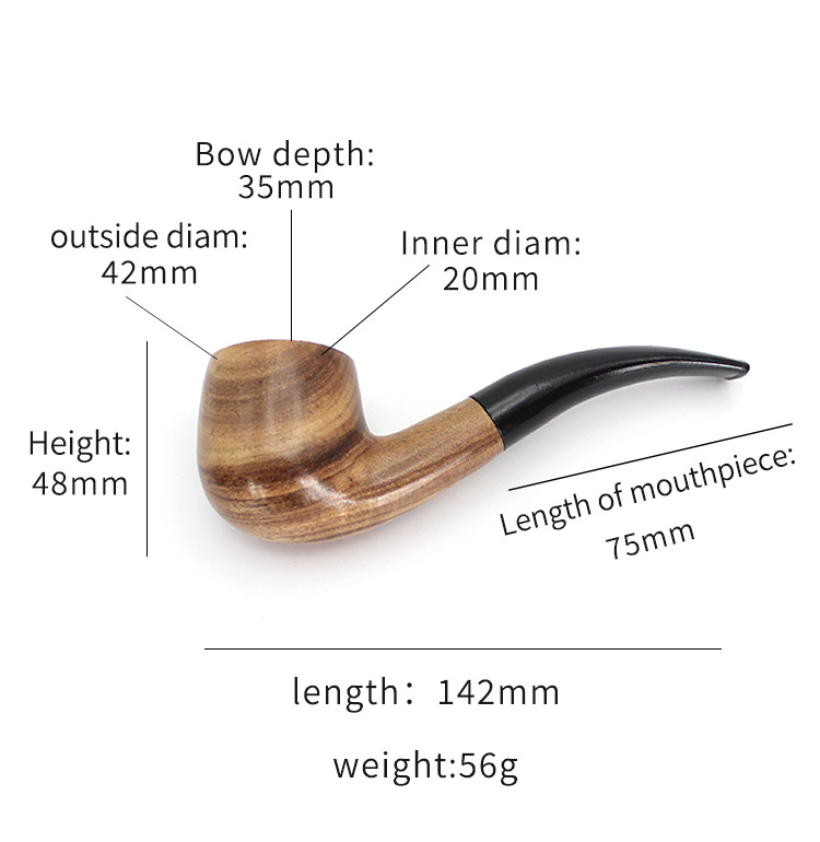 wooden pipe with size