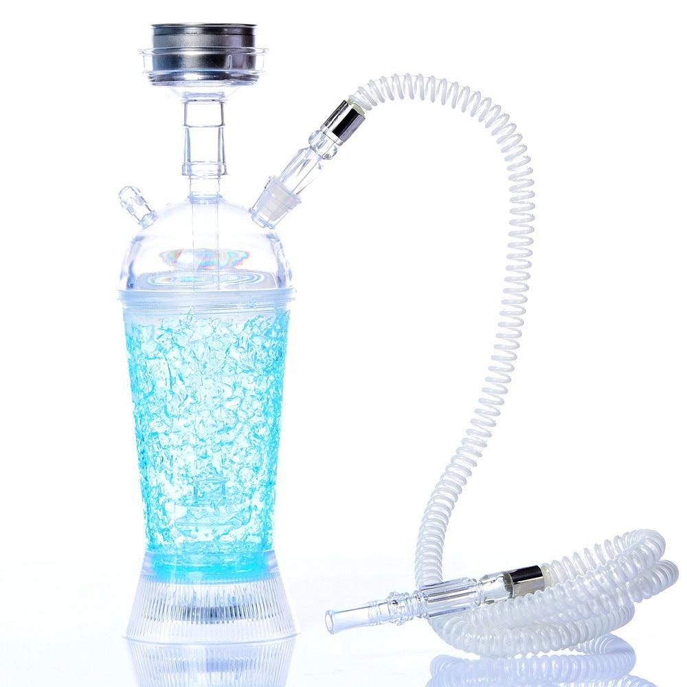 Jelly Hookah bottle Set | Acrylic LED light Shisha luminous Water Pipe | With Hose Stainless Steel Bowl Charcoal Holder Chicha Narguile Accessories - Puffingmaster