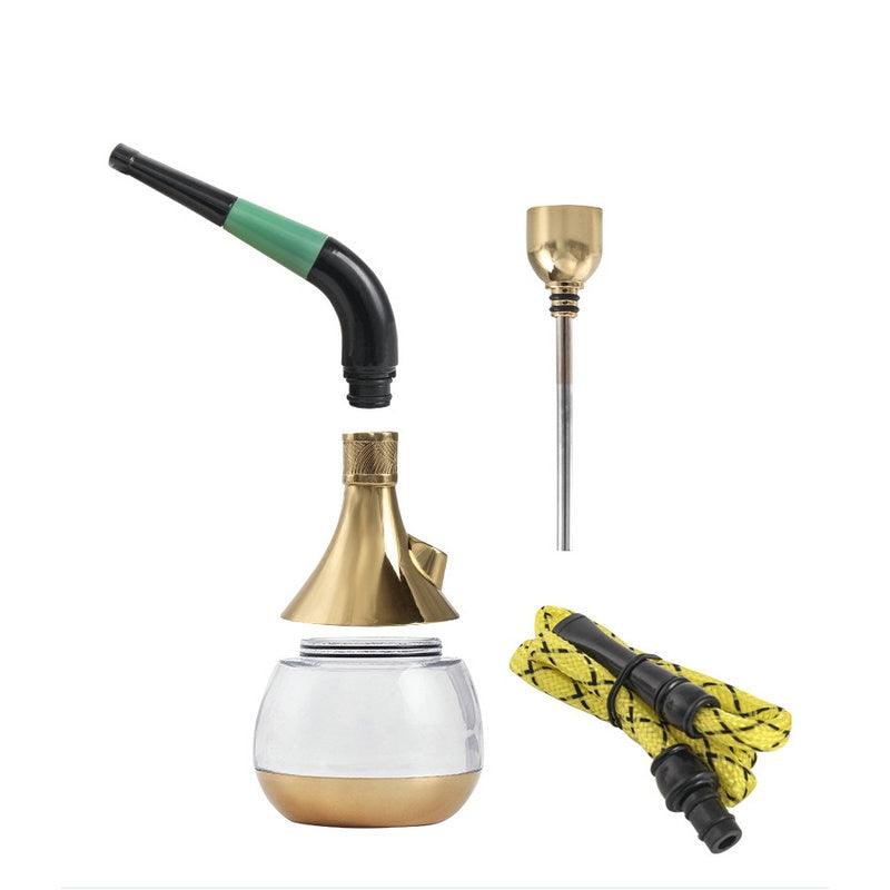 Hookah Metal Plastic Full Set | Double Filter Shisha Set | Old-fashioned Water Pipes Lightweight Portable Detachable - Puffingmaster
