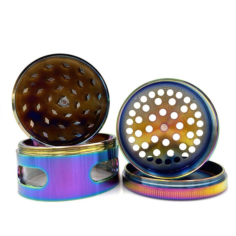 Tobacco Grinder Animal 4 Layers 63mm 52mm Rainbow Color Zinc Alloy Herb Grinder Weed Crusher - Puffingmaster
