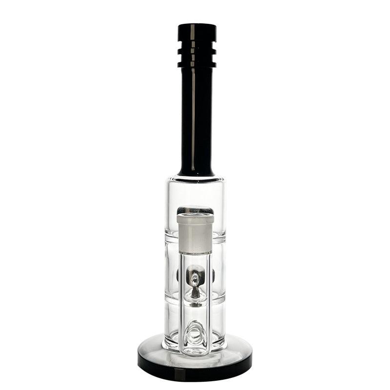 Clear Glass Handicraft Bong | Black White Water Pipe Smoking Puffing Lightweight Durable - Puffingmaster