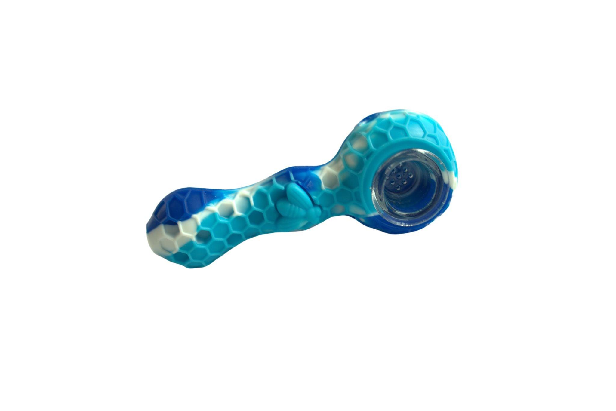 Silicone Tobacco Pipe | Hand Pipe with Metal Dab Tool Lightweight Portable - Puffingmaster