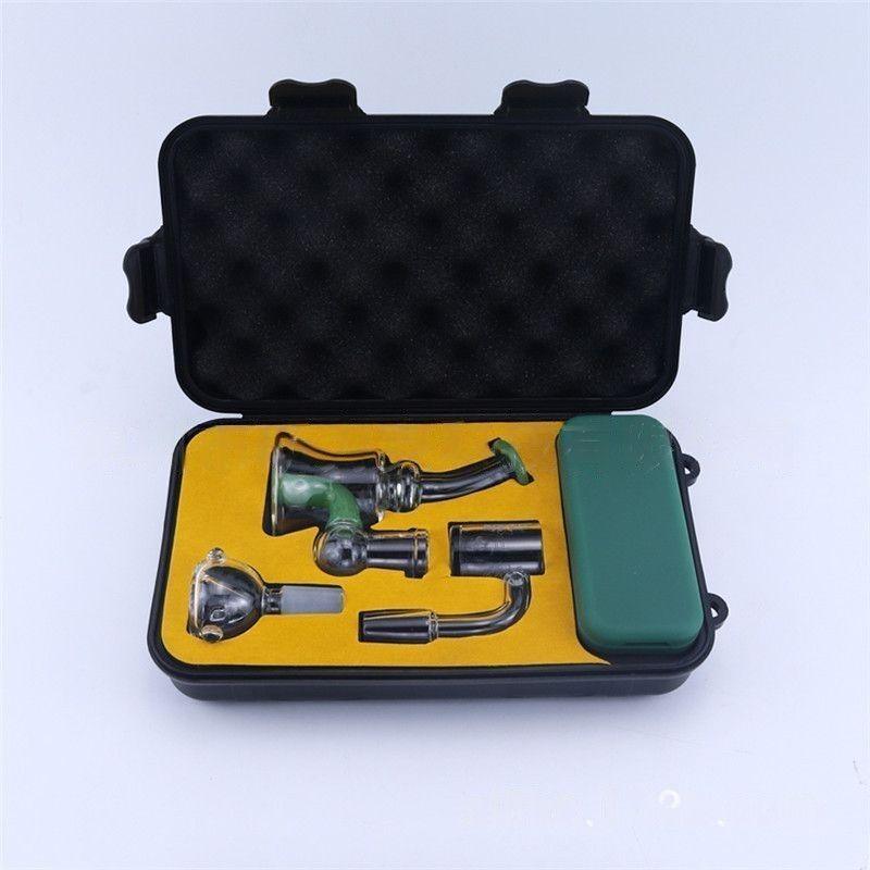 Mini Glass Dab Rig | Handheld Water Pipe Durable Portable Puffing - Puffingmaster